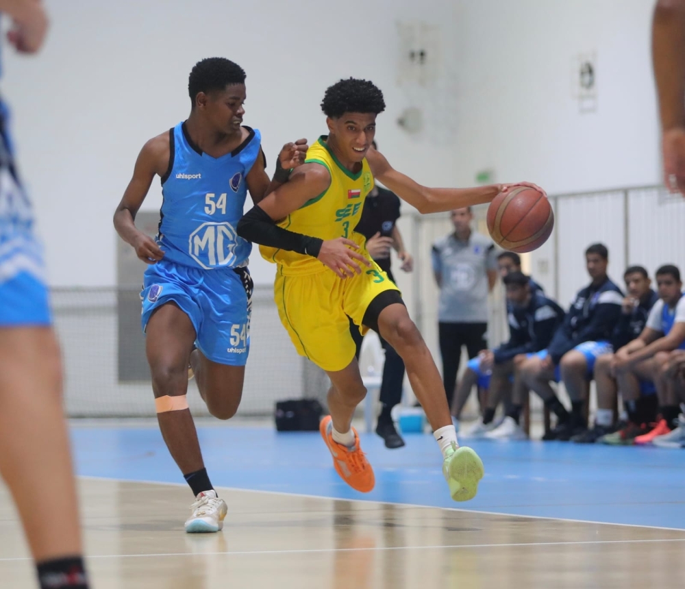 Seeb and Al Amerat players in action. — Ammar Al Musafir