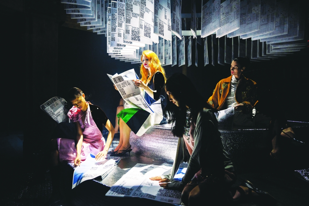 A scene from Miu MiuÕs immersive ÒTales & TellersÓ show taking place during Frieze New York, in New York on May 8, 2024. (Hiroko Masuike/The New York Times)