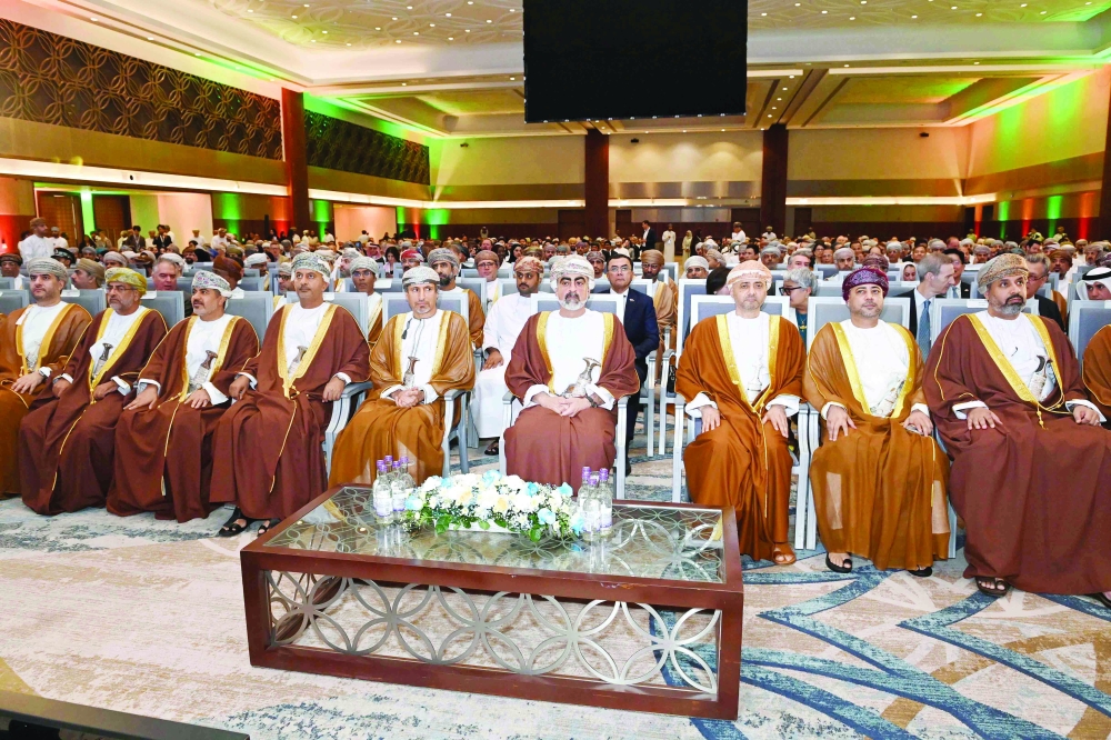 Dignitaries pictured at the opening of  OPES and OSW events in Muscat.
