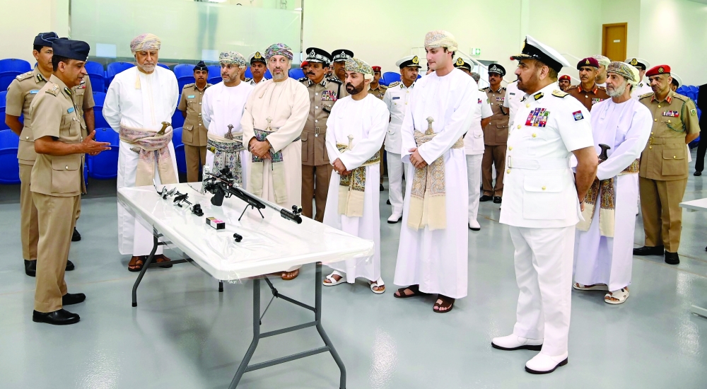 HH Sayyid Shihab bin Tarik al Said inspects the facilities at the National Olympic Shooting Complex in Muscat.