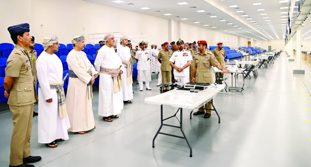 HH Sayyid Shihab bin Tarik al Said inspects the facilities at the National Olympic Shooting Complex in Muscat.