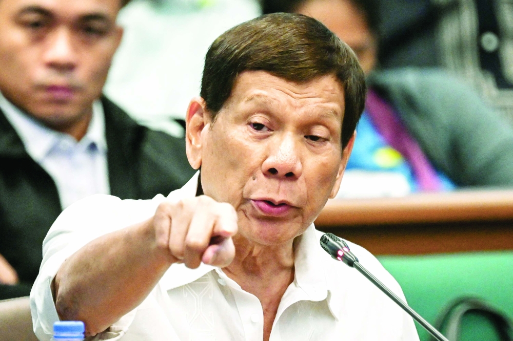 Former Philippine president Rodrigo Duterte 