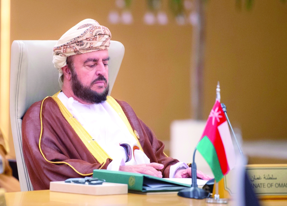 HH Sayyid Asaad bin Tarik al Said heading the Sultanate of Oman's delegation at the Gulf-US Summit in Riyadh on Wednesday.