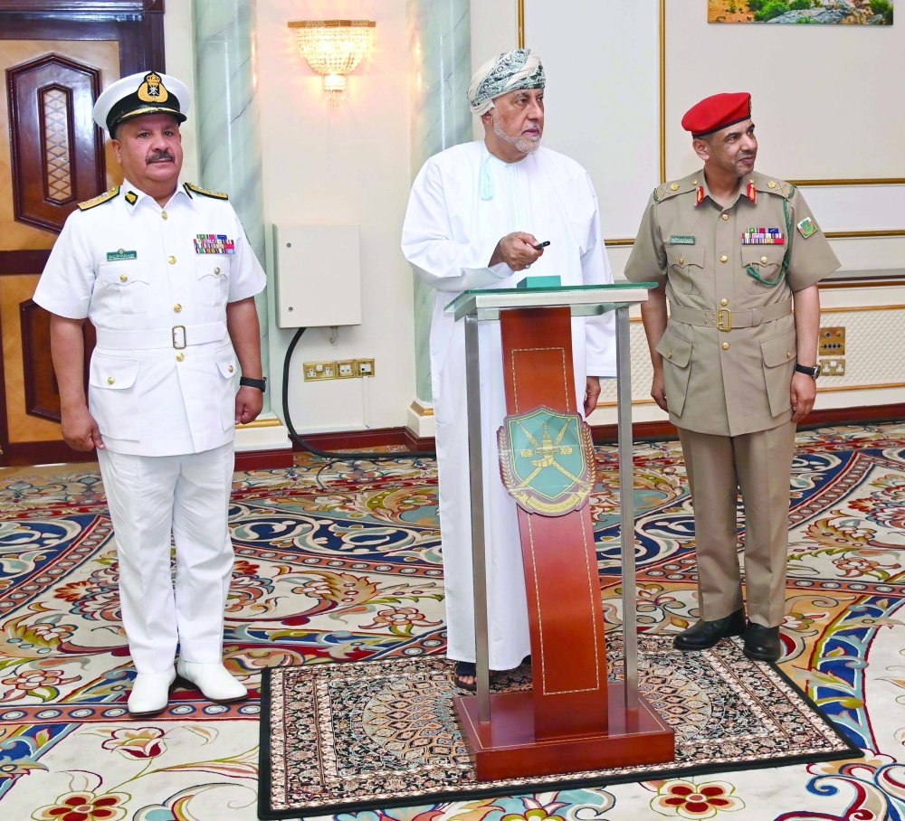HH Sayyid Shihab bin Tarik al Said launching the academy’s official website on Thursday.