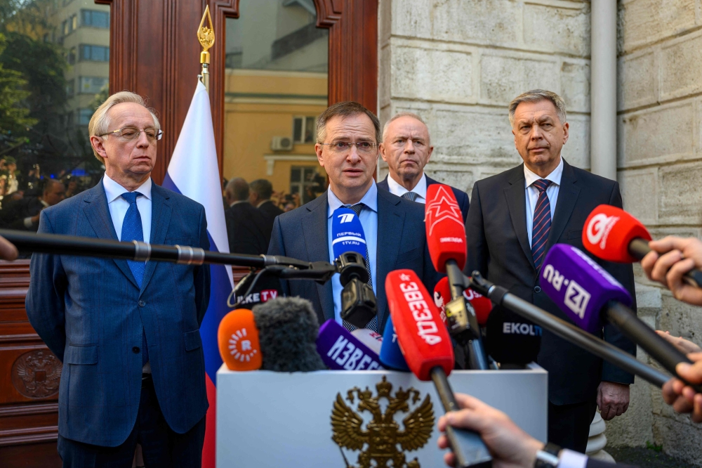 Russia's delegation head Vladimir Medinsky 