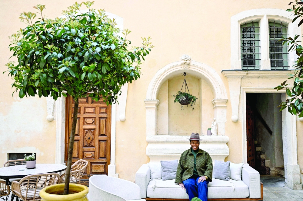 Franco Beninese Georgiana Viou, chef at the one-star Michelin Restaurant Rouge within the Margaret Hotel Chouleur in Nimes, poses during a photo session on March 21, 2025. 