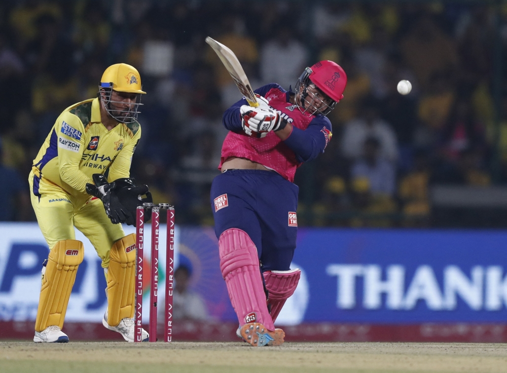 Cricket - Indian Premier League - IPL - Chennai Super Kings v Rajasthan Royals - Arun Jaitley Stadium, New Delhi, India - May 20, 2025 Rajasthan Royals' Vaibhav Suryavanshi in action REUTERS/Mihir Singh
