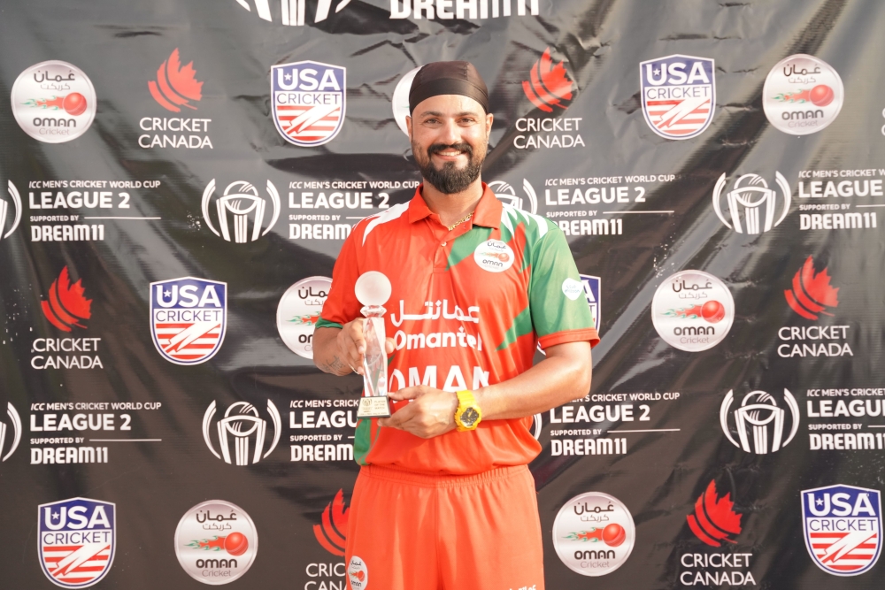 Jatinder Singh awarded MoM