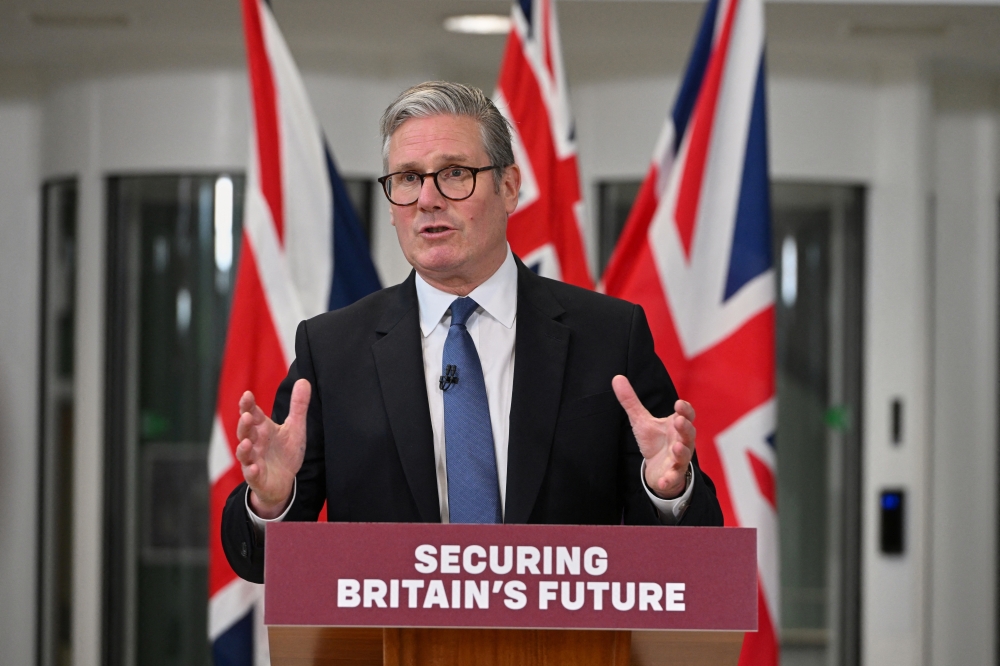 Britain's PM Keir Starmer speaks during a press conference, at a military headquarters in London. — Reuters 
