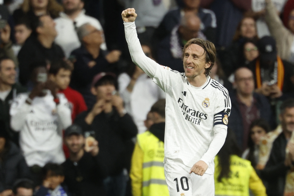  Real Madrid's Croatian midfielder #10 Luka Modric. — AFP 