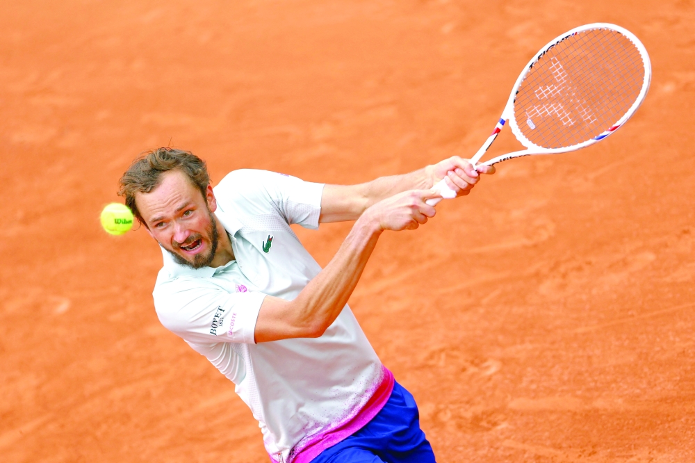 Daniil Medvedev in action during his first round match. — Reuters