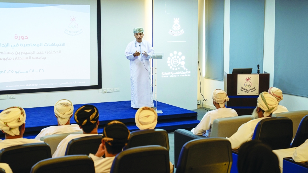 Dr Ishaq al Balushi in his speech