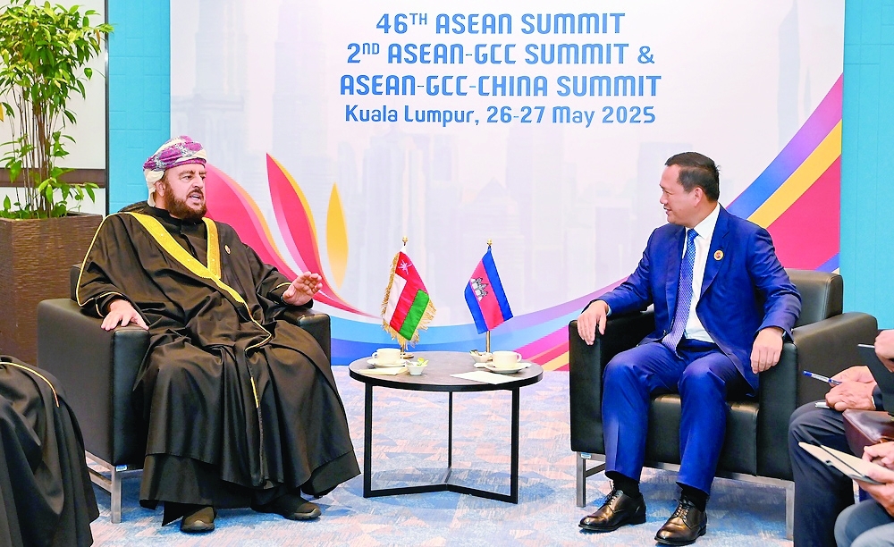 HH Sayyid Asaad with Hun Manet, Prime Minister of the Kingdom of Cambodia. — ONA