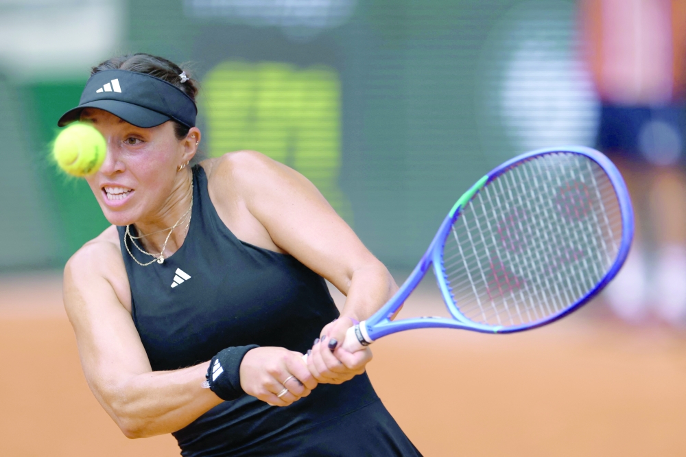 US Jessica Pegula plays a backhand return. — AFP