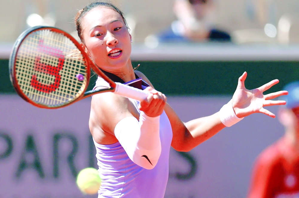 China's Qinwen returns to Mboko during day 6. — Reuters