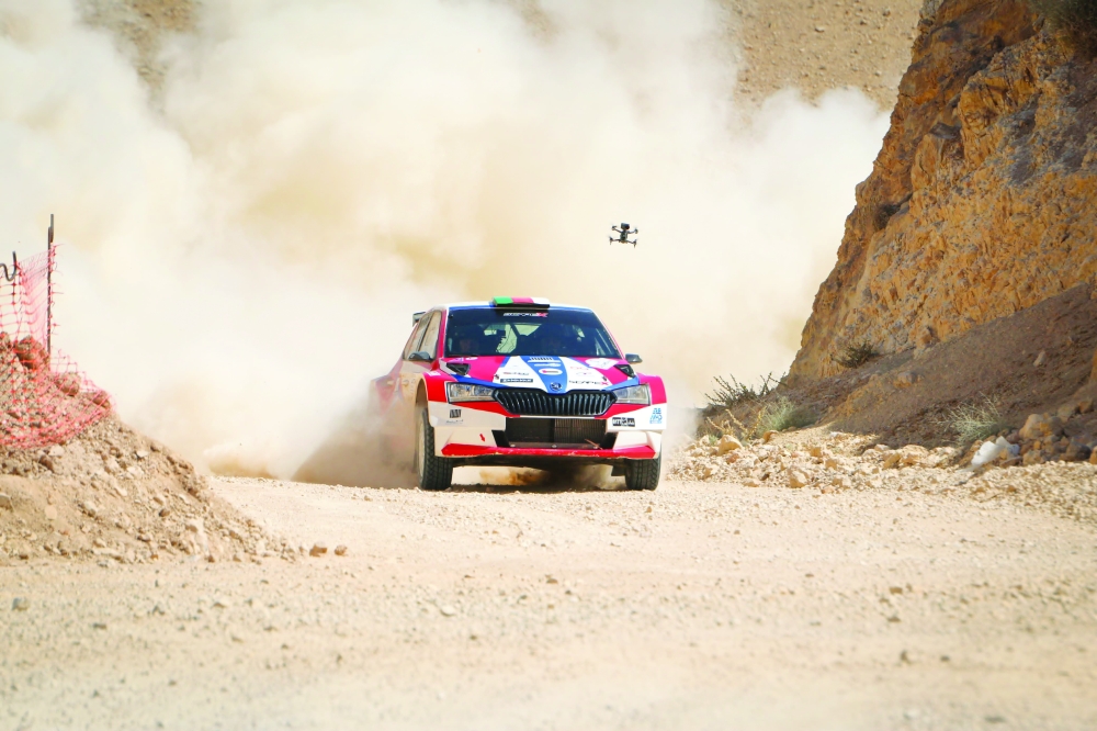 Abdullah al Rawahi during the race