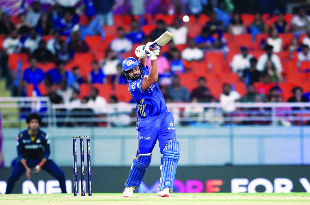 Mumbai Indians' Rohit Sharma in action. — Reuters