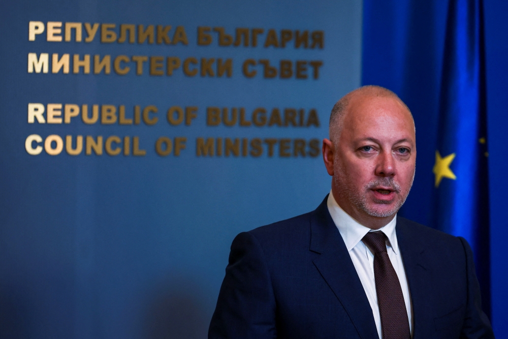 Bulgarian PM Rosen Zhelyazkov attends a press conference, Sofia. — Reuters