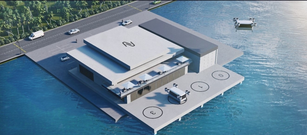 Vertiport envisioned by AeroVecto — (Picture credit: AeroVecto)