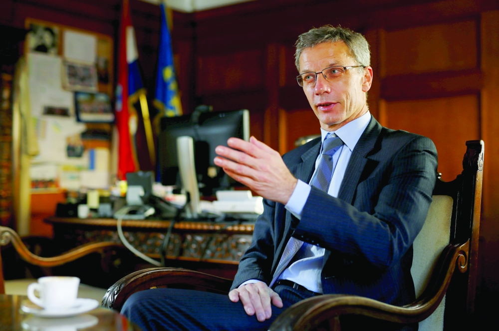 ECB policymaker Boris Vujcic speaks during an interview with media in Zagreb, Croatia. — Reuters