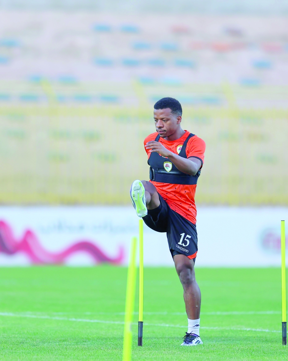 Oman player during the training session 