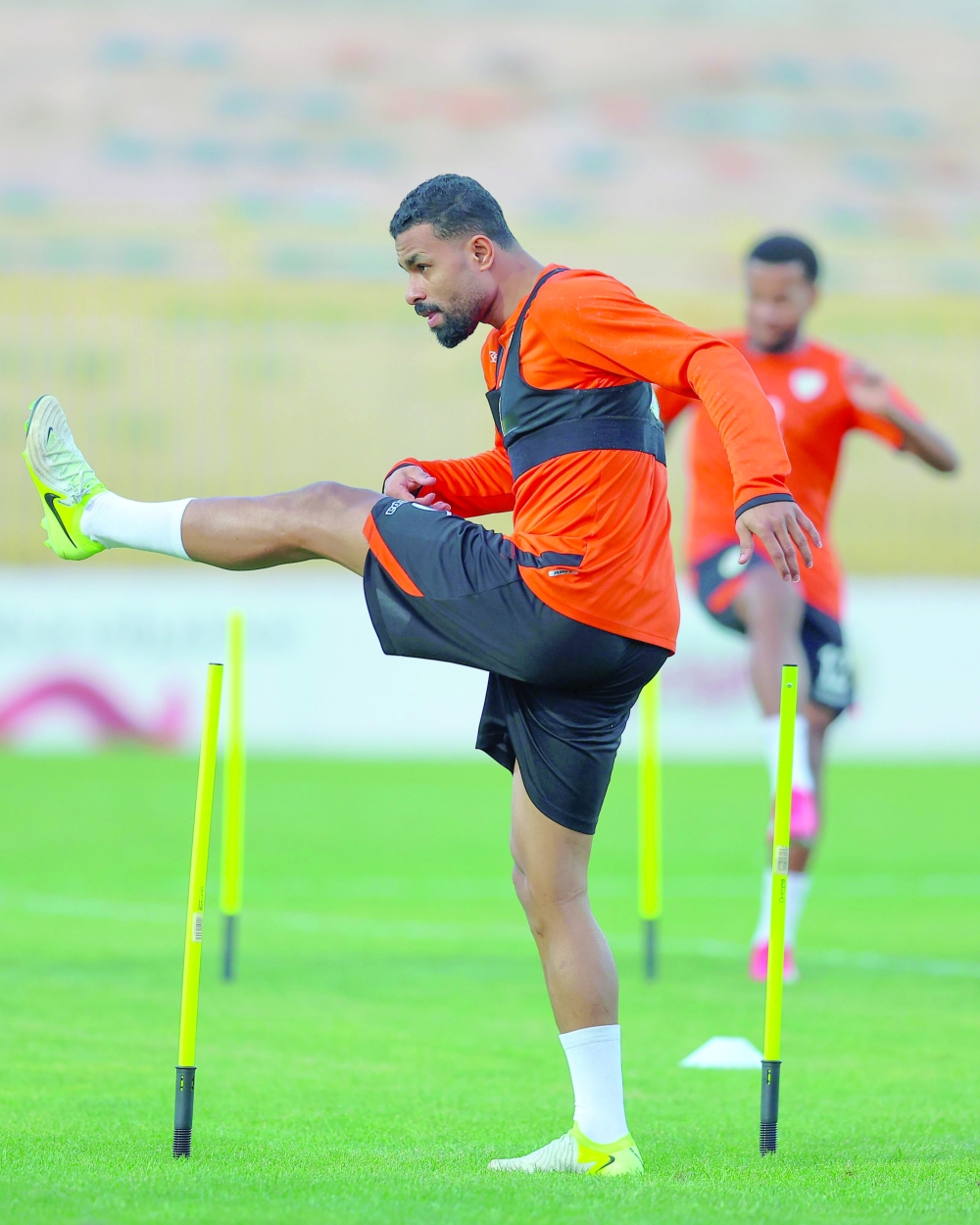 Oman players during the training session 