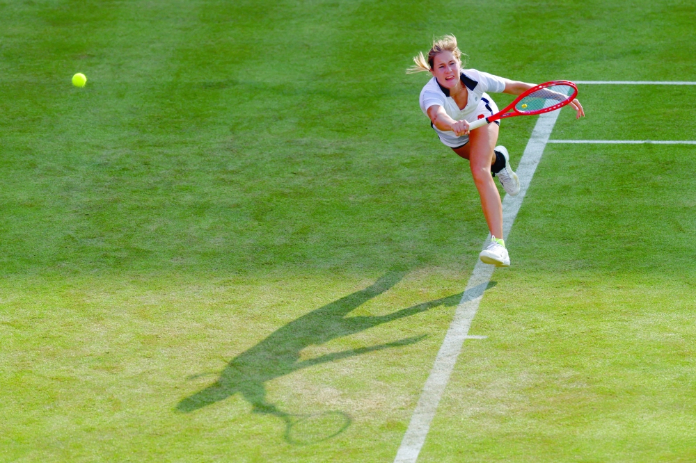 Russia's Anastasia Zakharova in action during her round of 16 match. — Reuters