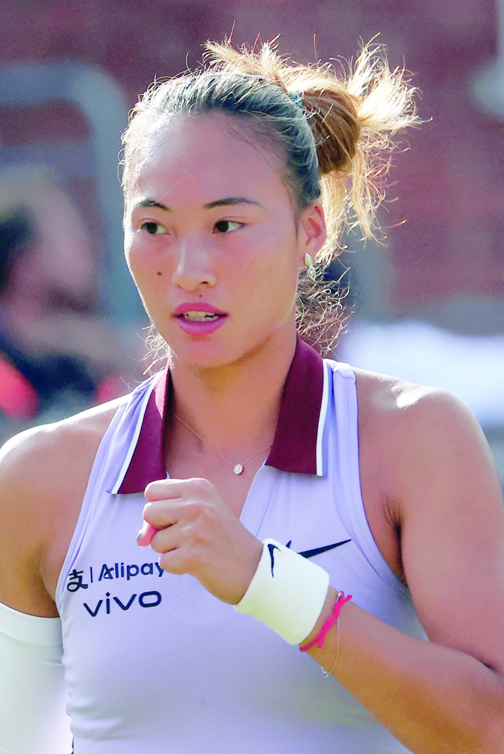 China's Qinwen Zheng reacts against McCartney Kessler. — Reuters