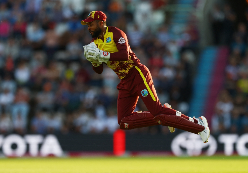 West Indies' Shai Hope in action. — Reuters