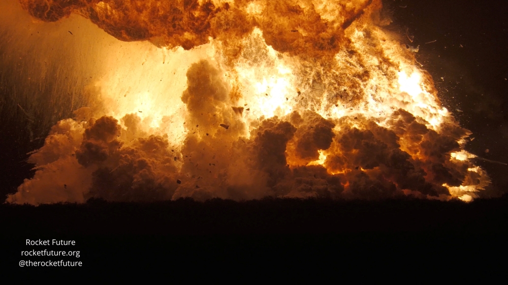 Flames rise as a SpaceX rocket explodes in Brownsville, Texas, US. — Reuters