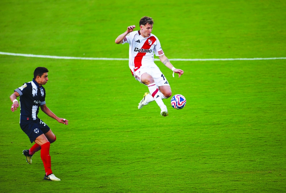 River Plate's Facundo Colidio in action. — Reuters