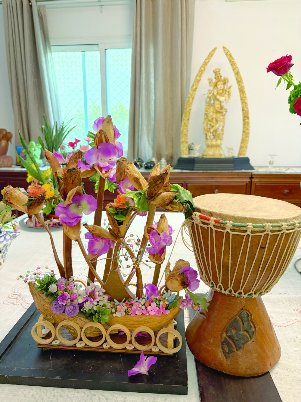 The Music of Flowers session held at the Muscat residence of Devyani Sampat