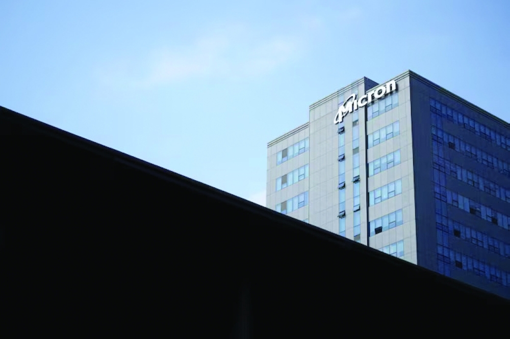 The company logo is seen on the Micron Technology Inc. offices in Shanghai, China. — Reuters