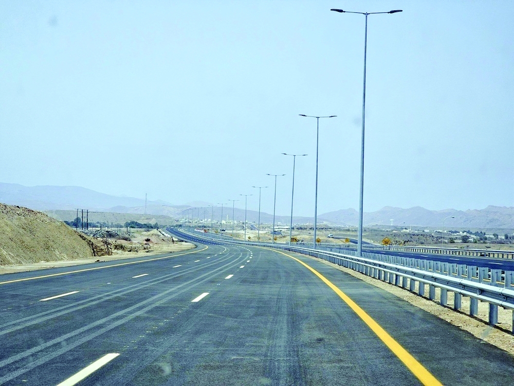 The new section of Sultan Turki bin Said dual carriageway