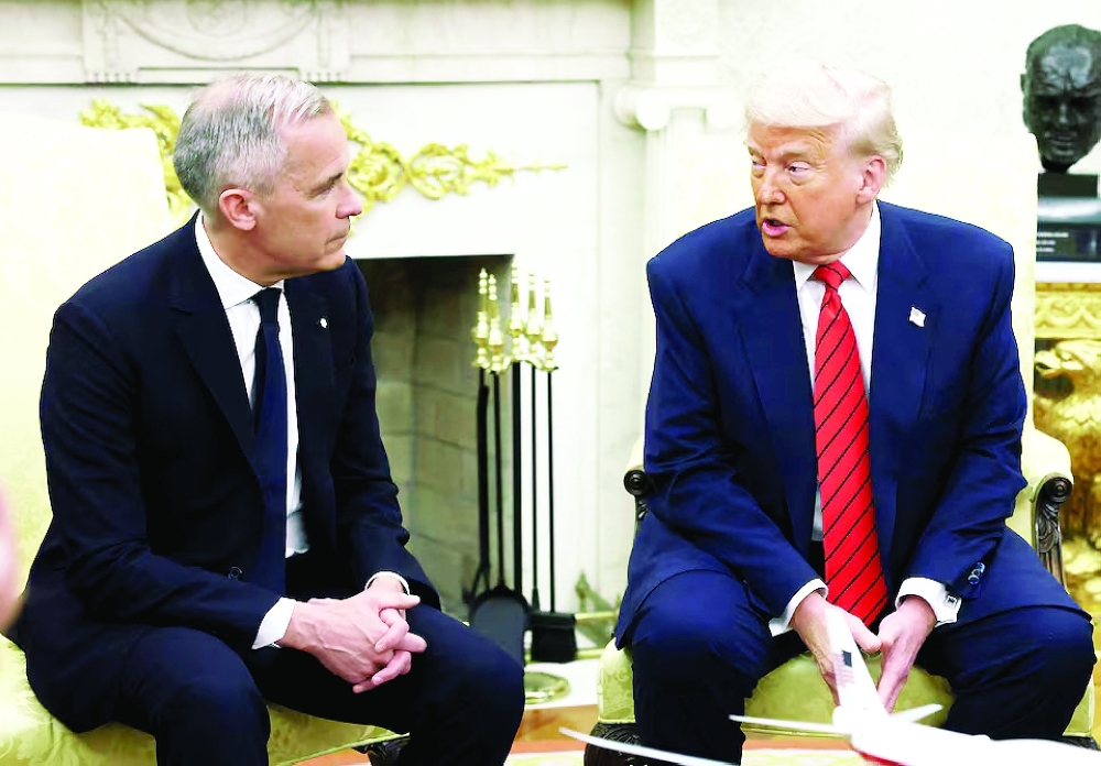 US President Donald Trump meets with Canadian Prime Minister Mark Carney in the Oval Office at the White House in Washington, DC, in this file photo. — Reuters