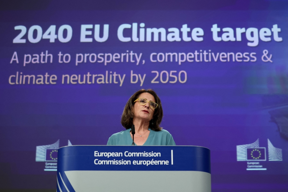 European Commission Executive Vice-President for Clean, Just and Competitive Transition Teresa Ribera speaks during a press conference, in Brussels. — Reuters