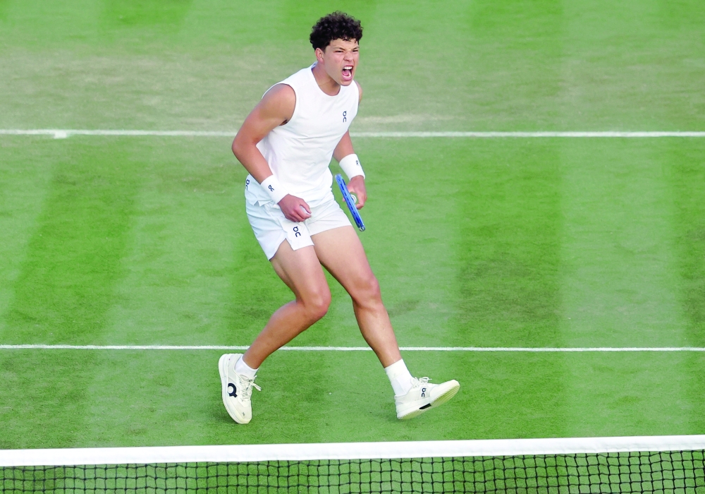 Shelton of the US reacts during his second round. — Reuters