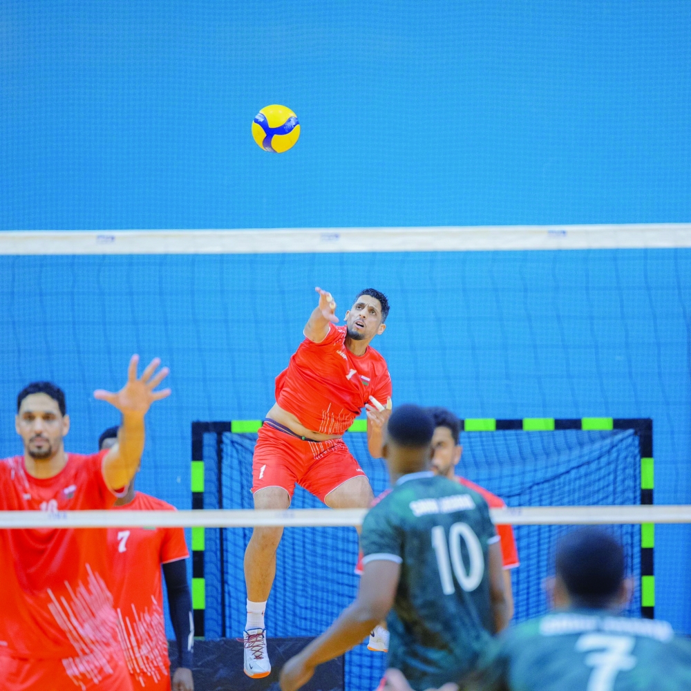 Omani players are pressing forward to score