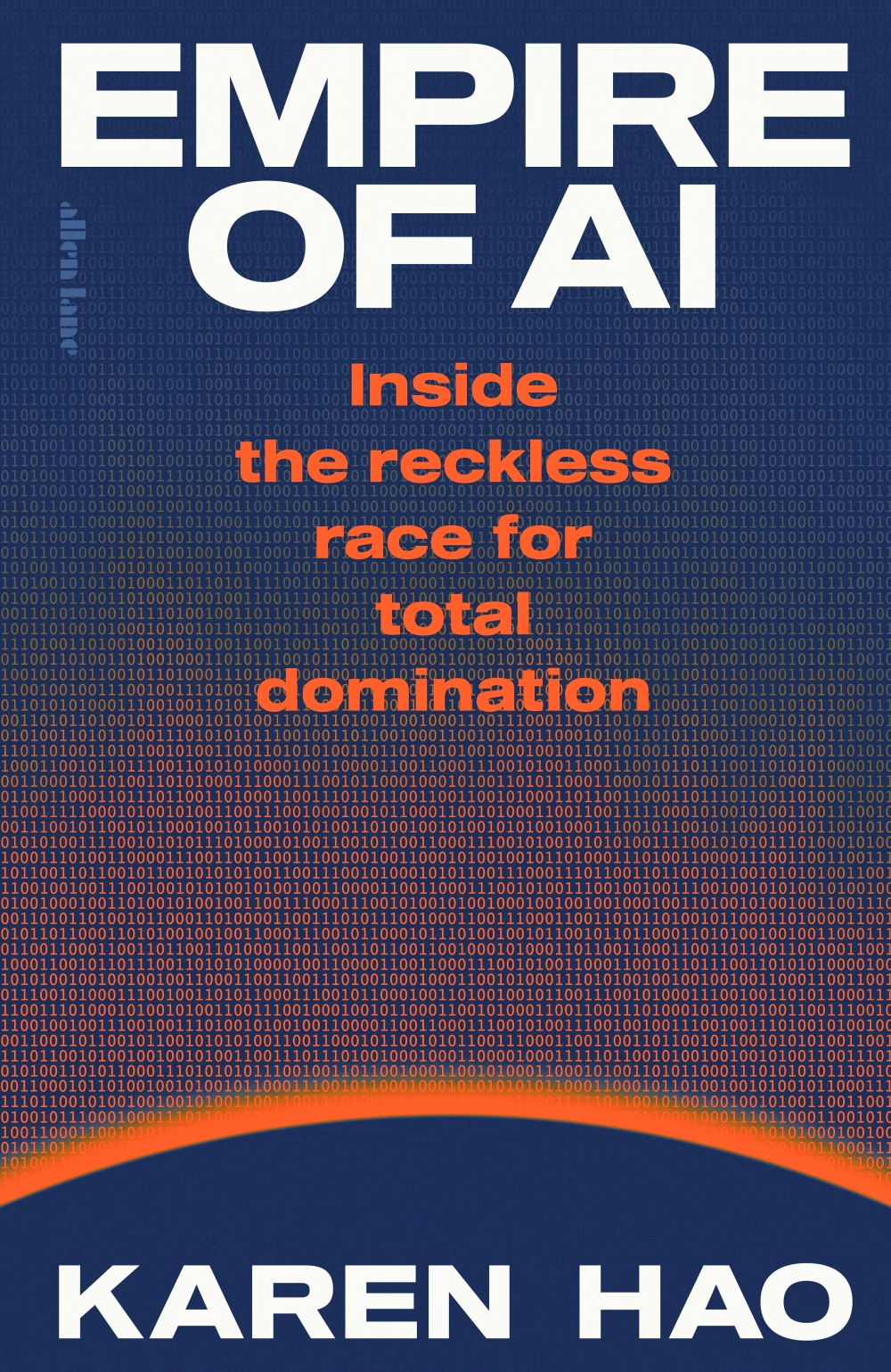 A handout image of the book cover for 'Empire of AI' by Hong Kong-based American journalist and author Karen Hao