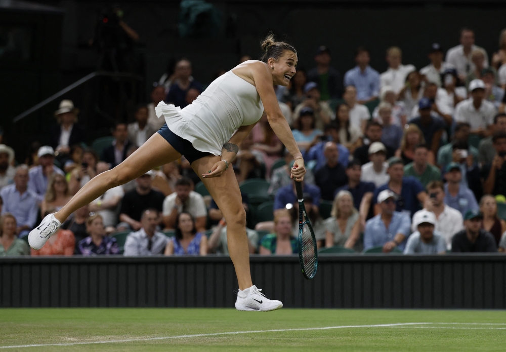  Belarus' Aryna Sabalenka in action. — Reuters