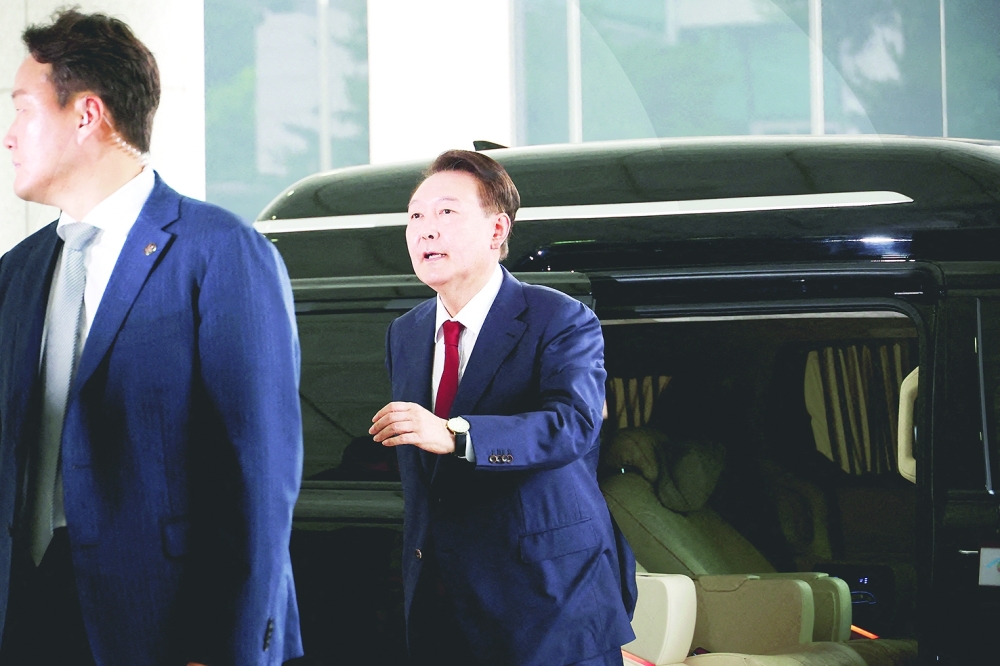 South Korea's former president Yoon Suk Yeol arrives at Seoul High Prosecutor's Office, in Seoul. — Reuters file photo