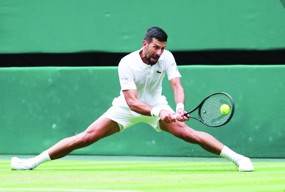 Serbia's Novak Djokovic's in action. — Reuters