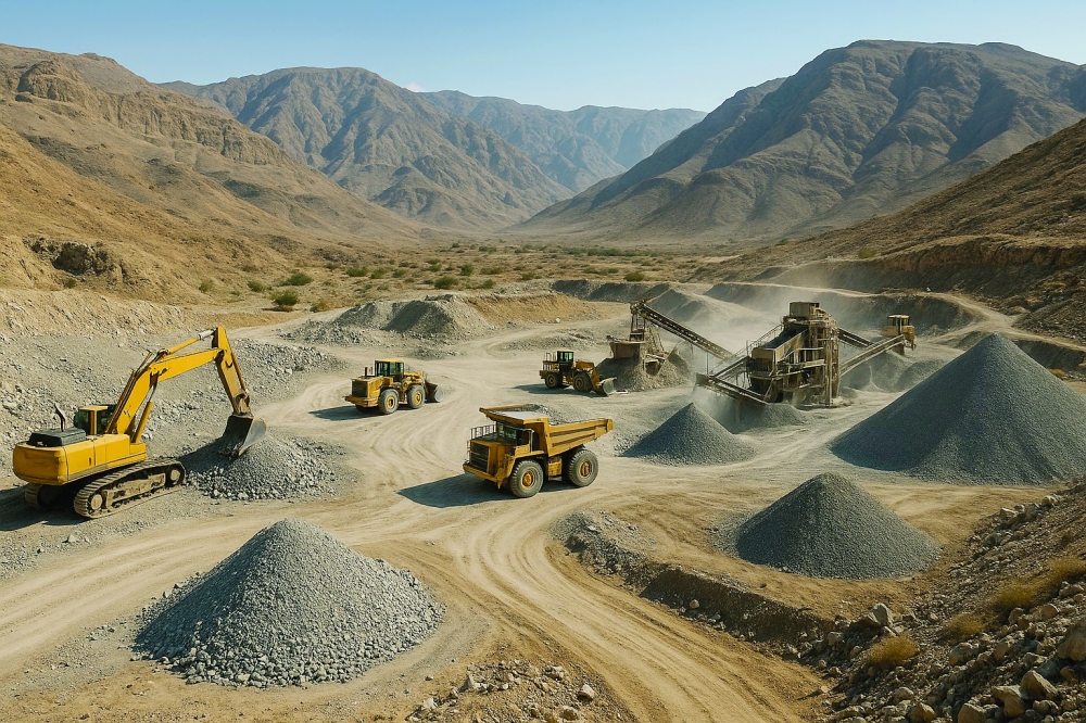 Oman produced 67.7 million tonnes of minerals and exported 36 million tonnes.