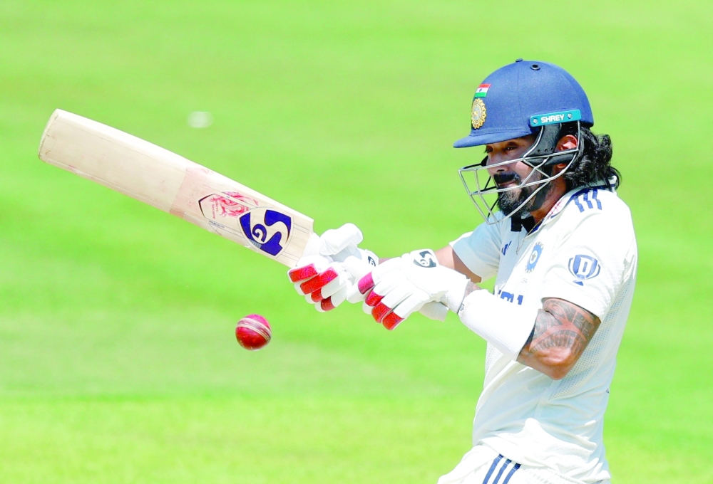  India's KL Rahul in action. — Reuters