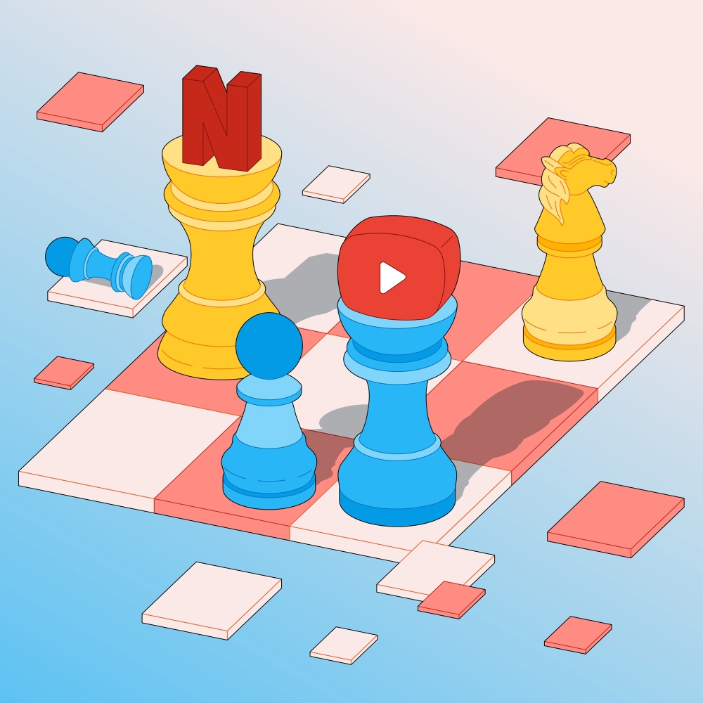 The two giant video companies have far different strategies, but the same goal: controlling your TV set. (Jiaqi Wang/The New York Times)