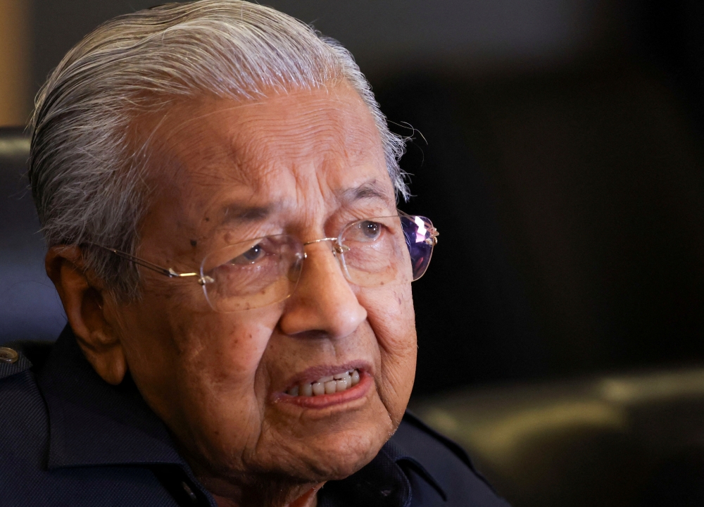Former Malaysian prime minister Mahathir Mohamad