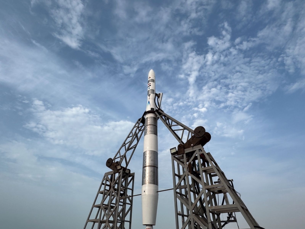 Duqm-2 at the launchpad at Etlaq Spaceport