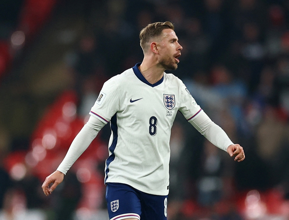 FILE PHOTO: Soccer Football - World Cup - European Qualifiers - Group K - England v Latvia - Wembley Stadium, London, Britain - March 24, 2025 England's Jordan Henderson Action Images via Reuters/Matthew Childs/File Photo