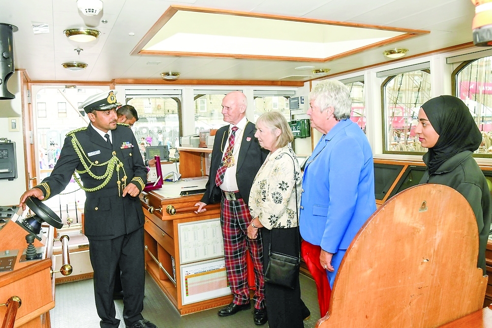 The Lord Provost of Aberdeen learned about the noble message the ship carries on its voyages. — ONA