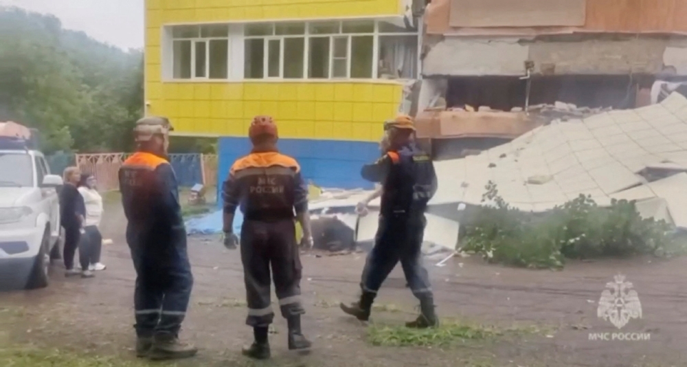 Aftermath of an earthquake in Russia
